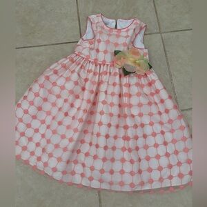 Pippa&Julie Girl Toddler Formal Dress Pink Salmon 4T